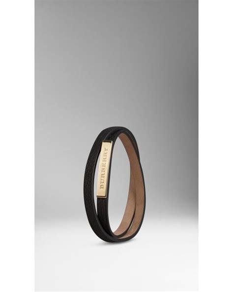 grainy leather wraparound bracelet burberry|Burberry Bracelets for Women .